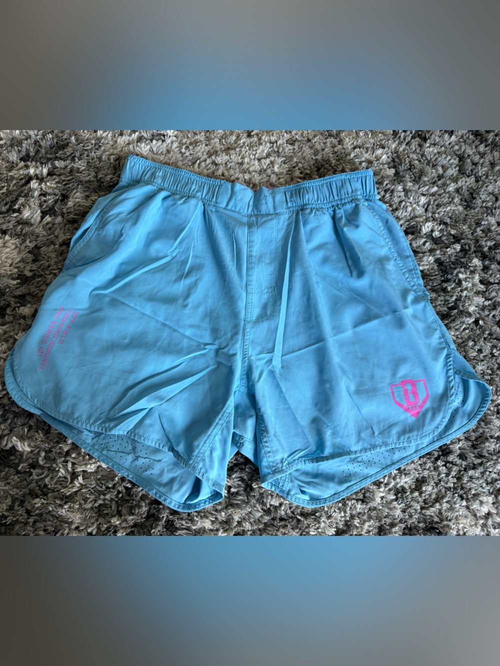 Baseball Lifestyle 101 Pro Series Shorts Mens medium blue with pink
